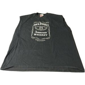 Vintage Chase Authentics NASCAR Men's 2XL Tank Top Black Jack Daniel's Whiskey